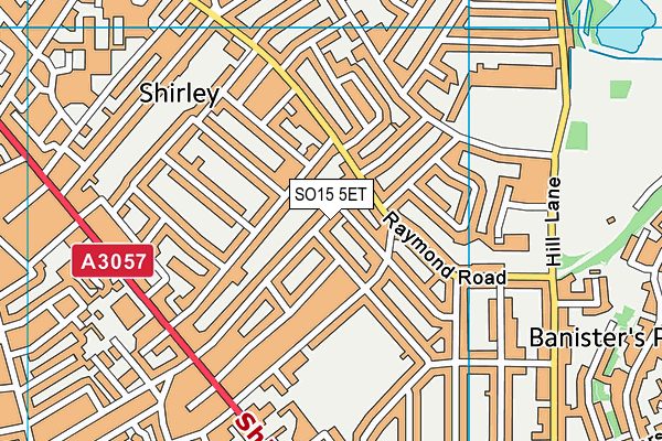 SO15 5ET map - OS VectorMap District (Ordnance Survey)