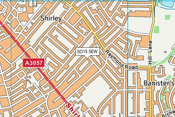 SO15 5EW map - OS VectorMap District (Ordnance Survey)