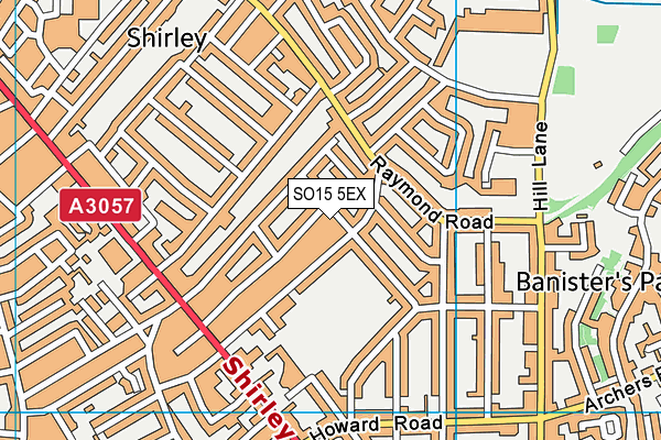 SO15 5EX map - OS VectorMap District (Ordnance Survey)