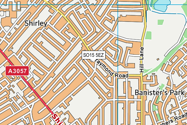 SO15 5EZ map - OS VectorMap District (Ordnance Survey)