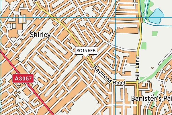 SO15 5FB map - OS VectorMap District (Ordnance Survey)