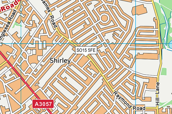 SO15 5FE map - OS VectorMap District (Ordnance Survey)