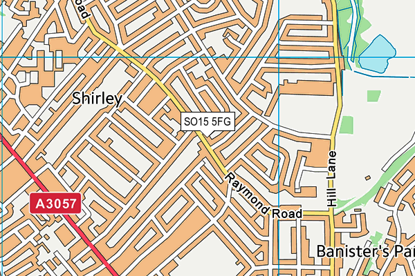 SO15 5FG map - OS VectorMap District (Ordnance Survey)