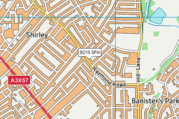 SO15 5FH map - OS VectorMap District (Ordnance Survey)
