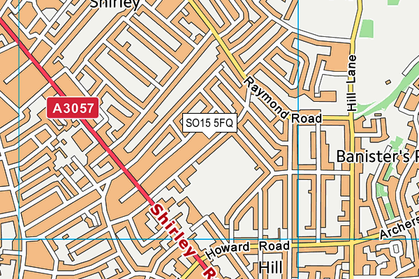 SO15 5FQ map - OS VectorMap District (Ordnance Survey)