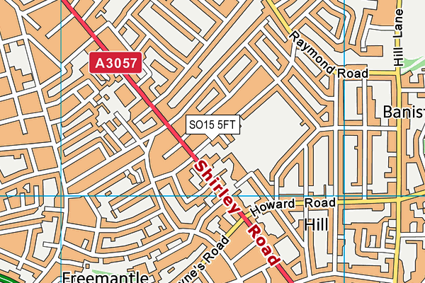 SO15 5FT map - OS VectorMap District (Ordnance Survey)