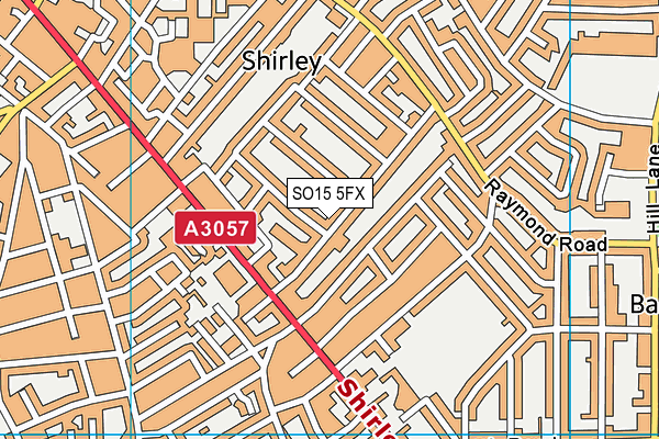 SO15 5FX map - OS VectorMap District (Ordnance Survey)