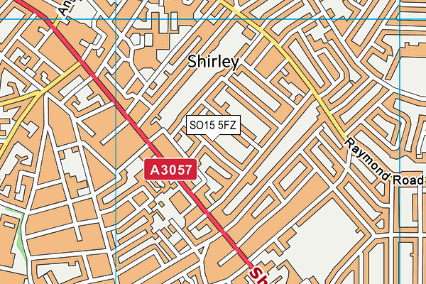 SO15 5FZ map - OS VectorMap District (Ordnance Survey)