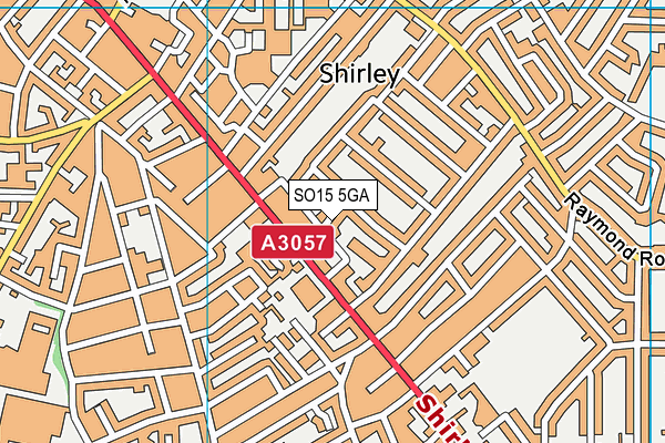 SO15 5GA map - OS VectorMap District (Ordnance Survey)