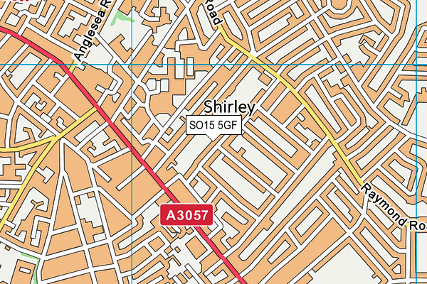 SO15 5GF map - OS VectorMap District (Ordnance Survey)
