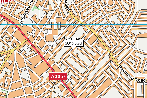 SO15 5GG map - OS VectorMap District (Ordnance Survey)