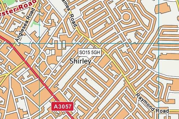SO15 5GH map - OS VectorMap District (Ordnance Survey)