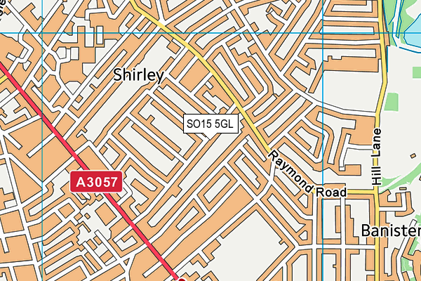 SO15 5GL map - OS VectorMap District (Ordnance Survey)