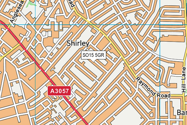 SO15 5GR map - OS VectorMap District (Ordnance Survey)