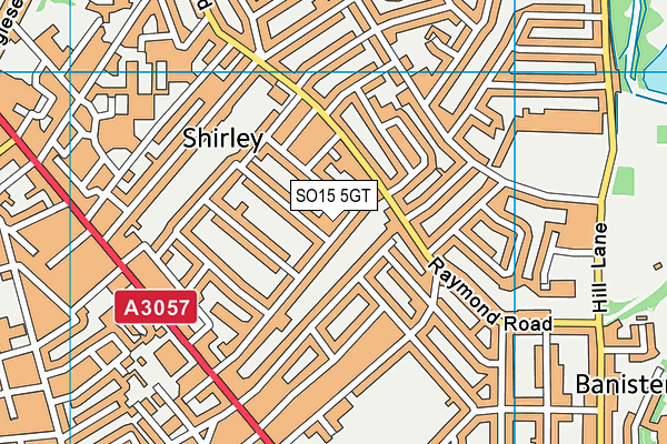 SO15 5GT map - OS VectorMap District (Ordnance Survey)