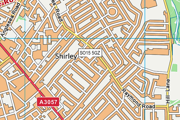 SO15 5GZ map - OS VectorMap District (Ordnance Survey)