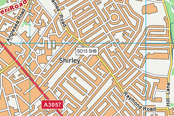 SO15 5HB map - OS VectorMap District (Ordnance Survey)