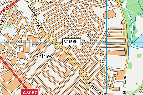 SO15 5HL map - OS VectorMap District (Ordnance Survey)