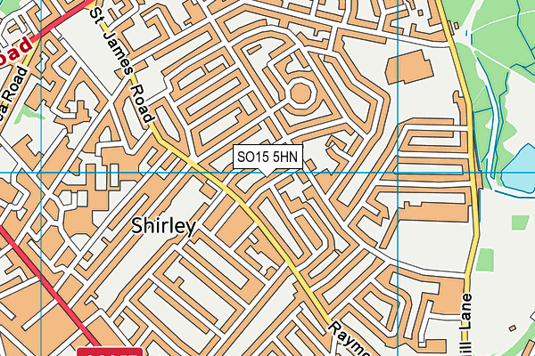 SO15 5HN map - OS VectorMap District (Ordnance Survey)