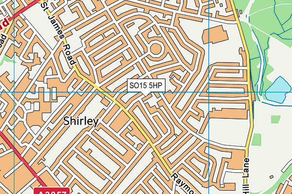 SO15 5HP map - OS VectorMap District (Ordnance Survey)