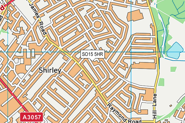 SO15 5HR map - OS VectorMap District (Ordnance Survey)