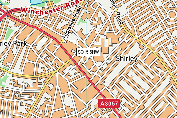 SO15 5HW map - OS VectorMap District (Ordnance Survey)