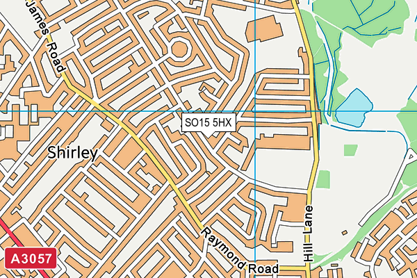 SO15 5HX map - OS VectorMap District (Ordnance Survey)