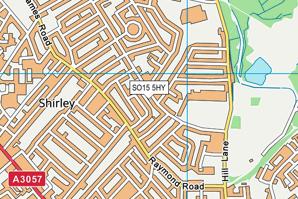 SO15 5HY map - OS VectorMap District (Ordnance Survey)