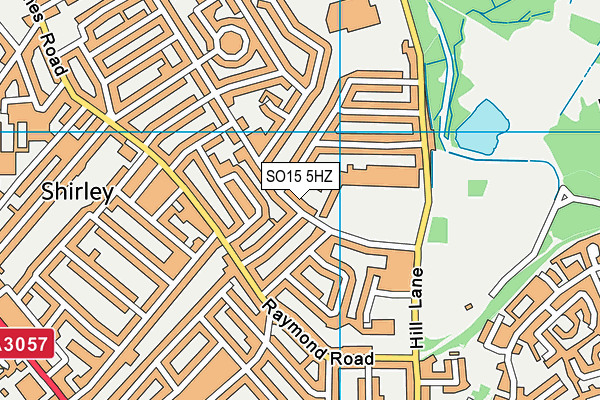 SO15 5HZ map - OS VectorMap District (Ordnance Survey)