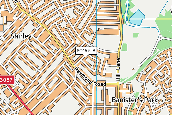 SO15 5JB map - OS VectorMap District (Ordnance Survey)