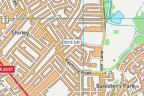 SO15 5JD map - OS VectorMap District (Ordnance Survey)