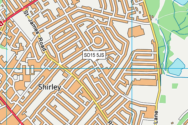 SO15 5JS map - OS VectorMap District (Ordnance Survey)