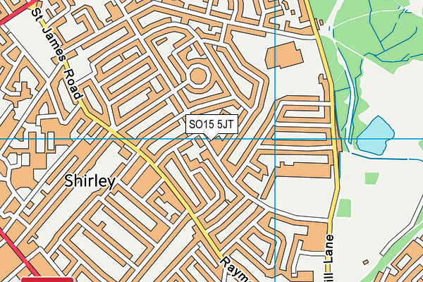 SO15 5JT map - OS VectorMap District (Ordnance Survey)