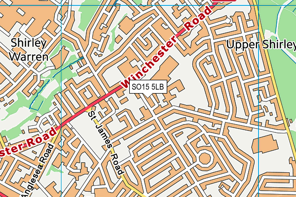 SO15 5LB map - OS VectorMap District (Ordnance Survey)