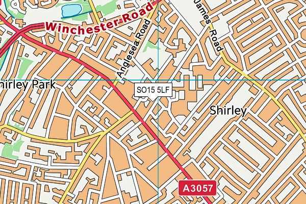 SO15 5LF map - OS VectorMap District (Ordnance Survey)