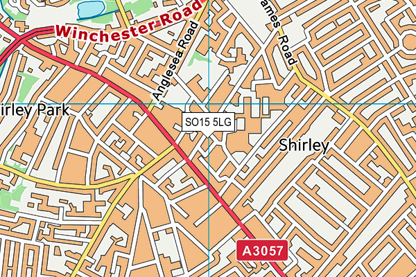 SO15 5LG map - OS VectorMap District (Ordnance Survey)