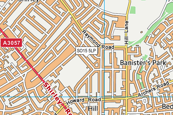 SO15 5LP map - OS VectorMap District (Ordnance Survey)