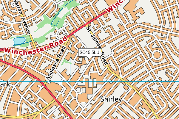 SO15 5LU map - OS VectorMap District (Ordnance Survey)