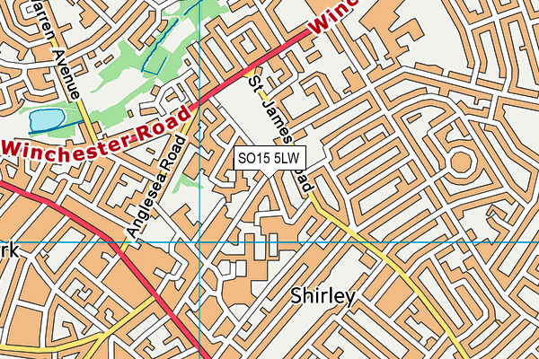 SO15 5LW map - OS VectorMap District (Ordnance Survey)