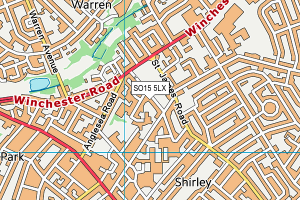 SO15 5LX map - OS VectorMap District (Ordnance Survey)