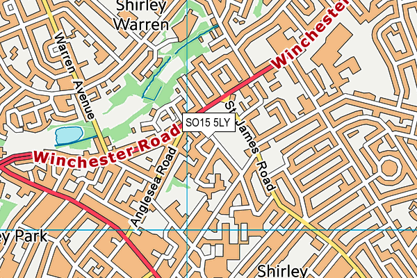 SO15 5LY map - OS VectorMap District (Ordnance Survey)