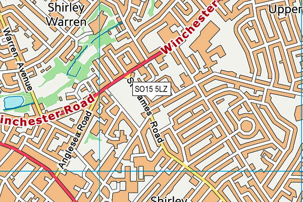 SO15 5LZ map - OS VectorMap District (Ordnance Survey)