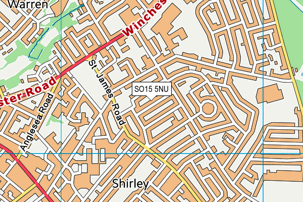 SO15 5NU map - OS VectorMap District (Ordnance Survey)