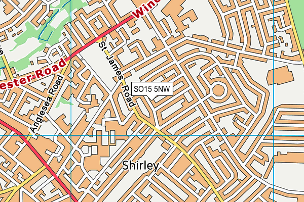 SO15 5NW map - OS VectorMap District (Ordnance Survey)