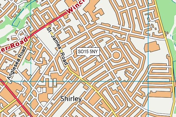 SO15 5NY map - OS VectorMap District (Ordnance Survey)
