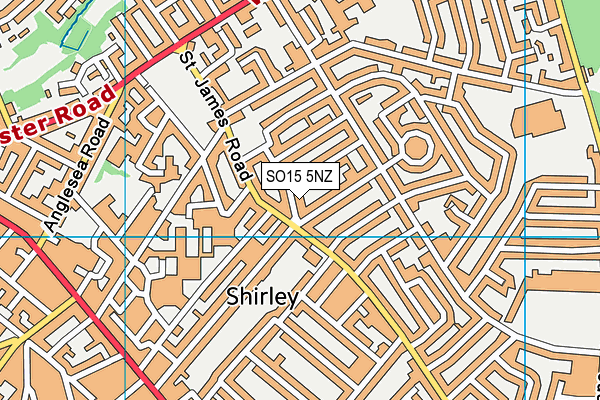 SO15 5NZ map - OS VectorMap District (Ordnance Survey)