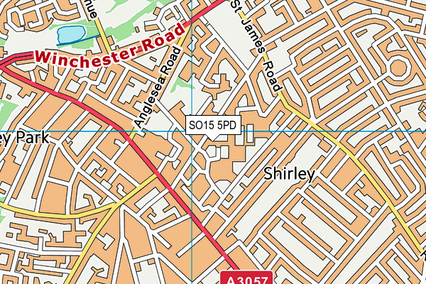 SO15 5PD map - OS VectorMap District (Ordnance Survey)