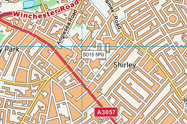 SO15 5PG map - OS VectorMap District (Ordnance Survey)