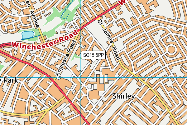 SO15 5PP map - OS VectorMap District (Ordnance Survey)