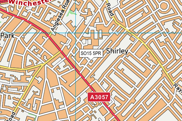 SO15 5PR map - OS VectorMap District (Ordnance Survey)